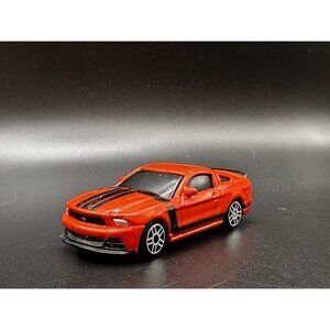 2012 Ford Mustang Boss 302 Orange Maisto 1:64 Scale Diecast Car Loose GUC